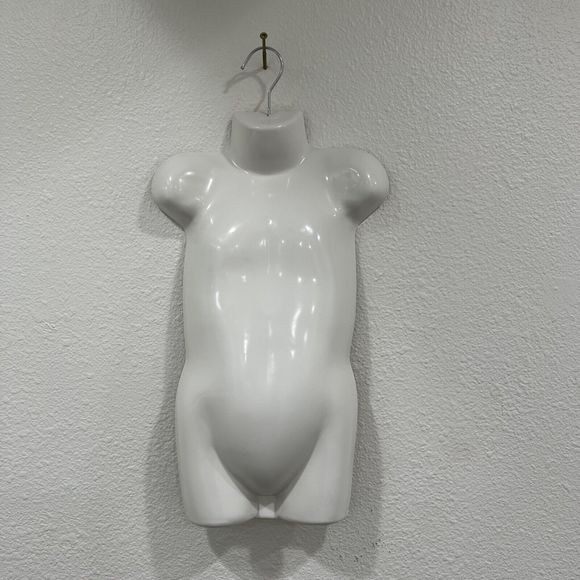 Mannequin Childrens White Torso Kids Hanging Dress Form Hollow Back Hard Plastic - Picture 5 of 9